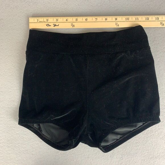 American Dancewear Adult Medium Black Velvet Shorts Set Performance Stagewear - Picture 4 of 8